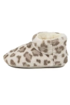Natural Leopard Print Totes Faux Fur Boot Slippers -Trendora Shop web a23fw103nlbn01 4