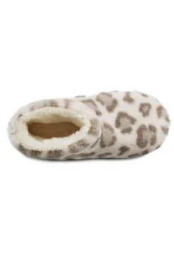 Natural Leopard Print Totes Faux Fur Boot Slippers -Trendora Shop web a23fw103nlbn01 5