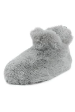 Grey Totes Faux Fur Boot Slippers -Trendora Shop web a23fw104gy0015 3