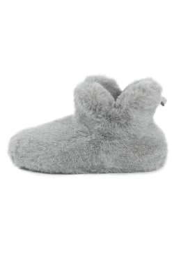 Grey Totes Faux Fur Boot Slippers -Trendora Shop web a23fw104gy0015 4