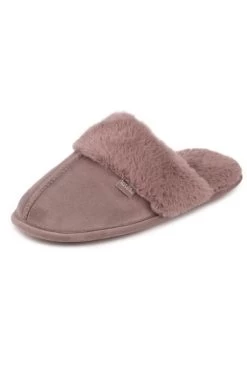 Mocha Totes Faux Fur Mule Slippers -Trendora Shop web a23fw106mk0001 3