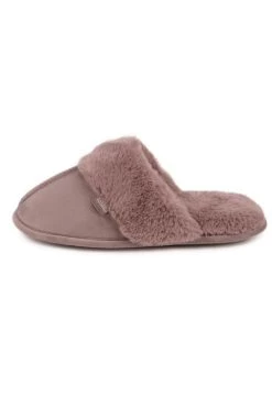 Mocha Totes Faux Fur Mule Slippers -Trendora Shop web a23fw106mk0001 4
