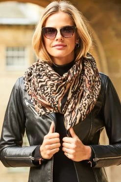 Natural Abstract Animal Print Scarf 5 Natural Abstract Animal Print Scarf -Trendora Shop web a20ac025 70112 1