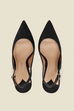 Sierra Black Suede Slingback Court Shoe -Trendora Shop web a20fw034nl c rt