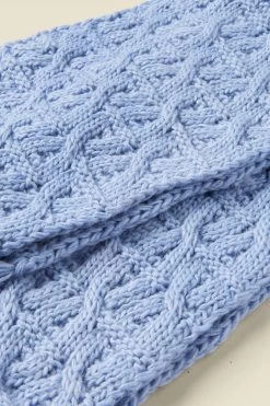 Bella Pale Blue Chunky Knitted Scarf 5 Bella Pale Blue Chunky Knitted Scarf -Trendora Shop web a21ac032be b