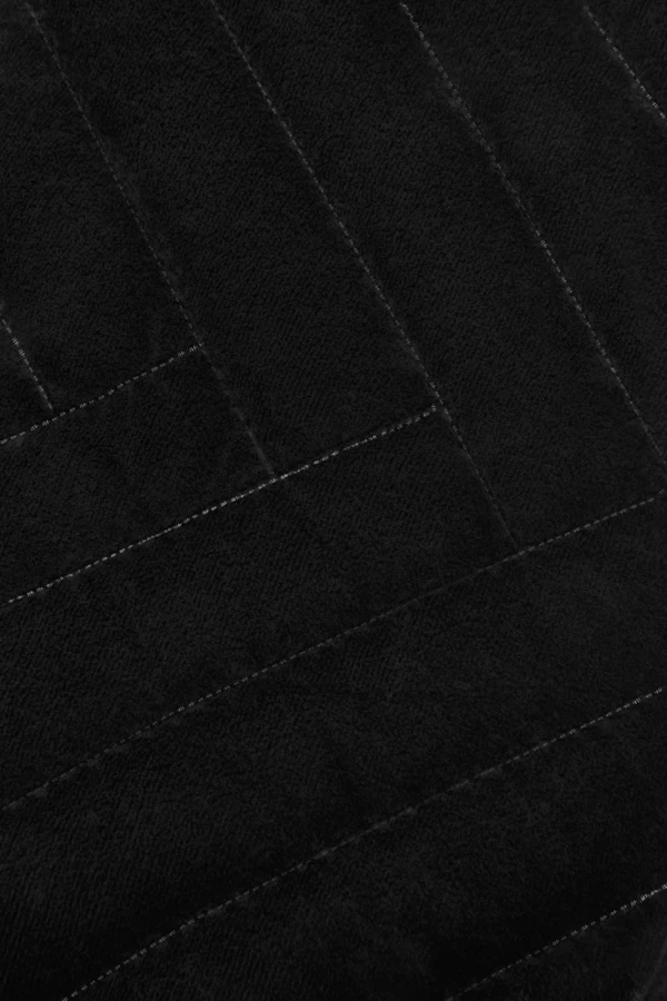 Black Soft Velvet Quilted Tassel Detail Cross Body Bag 5 Black Soft Velvet Quilted Tassel Detail Cross Body Bag - Image 5