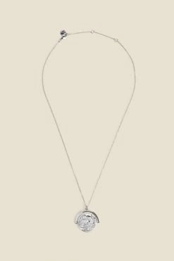 Silver Coin Pendant Necklace