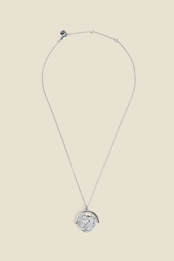 Silver Coin Pendant Necklace 1 Silver Coin Pendant Necklace