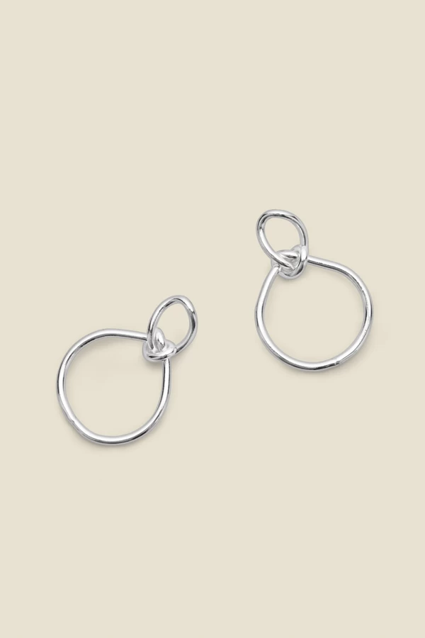 Silver Knot Detail Earrings 2 Silver Knot Detail Earrings - Image 2