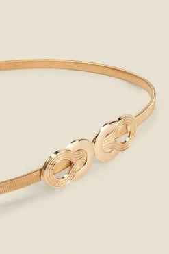 Gold Round Link Waist Belt -Trendora Shop web a22ac042mc0003 c