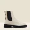 Dita Cream Chunky Sole Leather Chelsea Boot