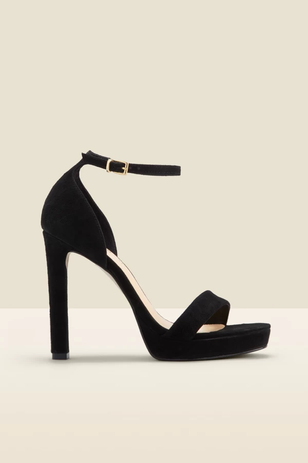 Serene Black Leather Barely There Platform Heels 1 Serene Black Leather Barely There Platform Heels