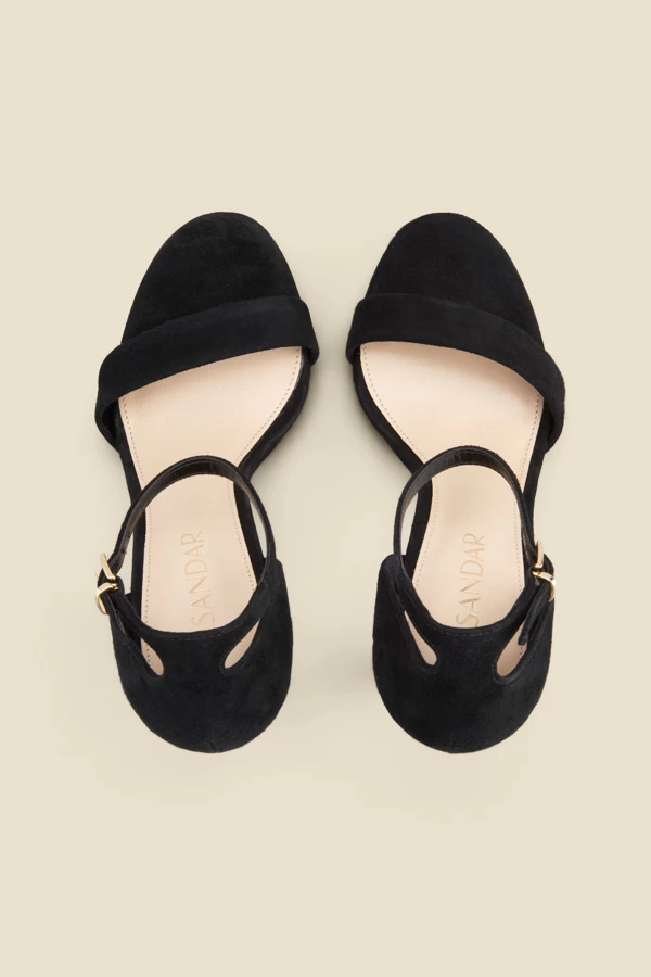 Serene Black Leather Barely There Platform Heels 3 Serene Black Leather Barely There Platform Heels - Image 3