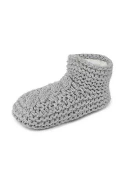 Grey Totes Chunky Knitted Slipper Socks -Trendora Shop web a23ac050gy0015 3