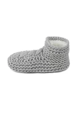Grey Totes Chunky Knitted Slipper Socks -Trendora Shop web a23ac050gy0015 4