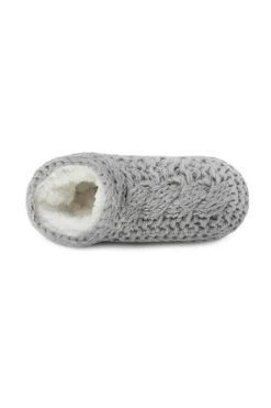 Grey Totes Chunky Knitted Slipper Socks -Trendora Shop web a23ac050gy0015 5