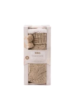 Natural Totes Textured Slipper Socks With Tassel Detail -Trendora Shop web a23ac052nl0003 4