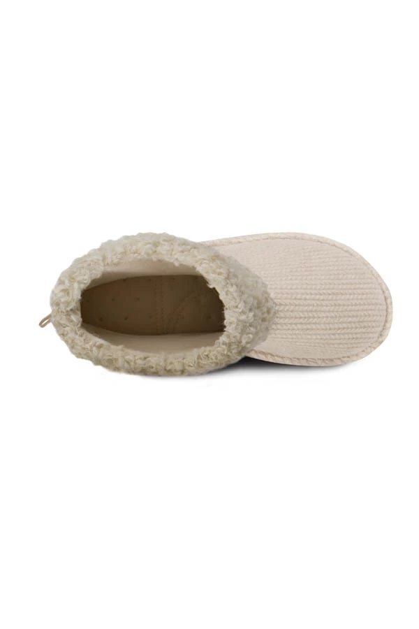 Cream Cable Knit Boot Slippers 5 Cream Cable Knit Boot Slippers - Image 5