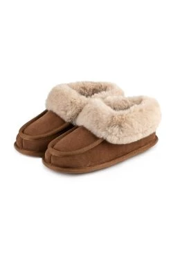 Tan Suede Faux Fur Lined Boot Slippers 11 Tan Suede Faux Fur Lined Boot Slippers -Trendora Shop web a23fw101bn0004 5