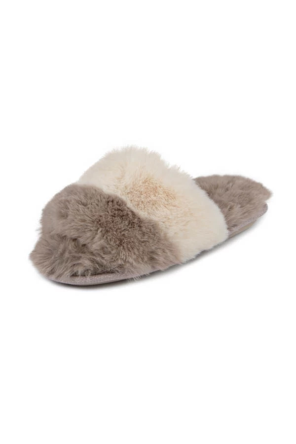 Natural Totes Faux Fur Slider Slippers 3 Natural Totes Faux Fur Slider Slippers - Image 3