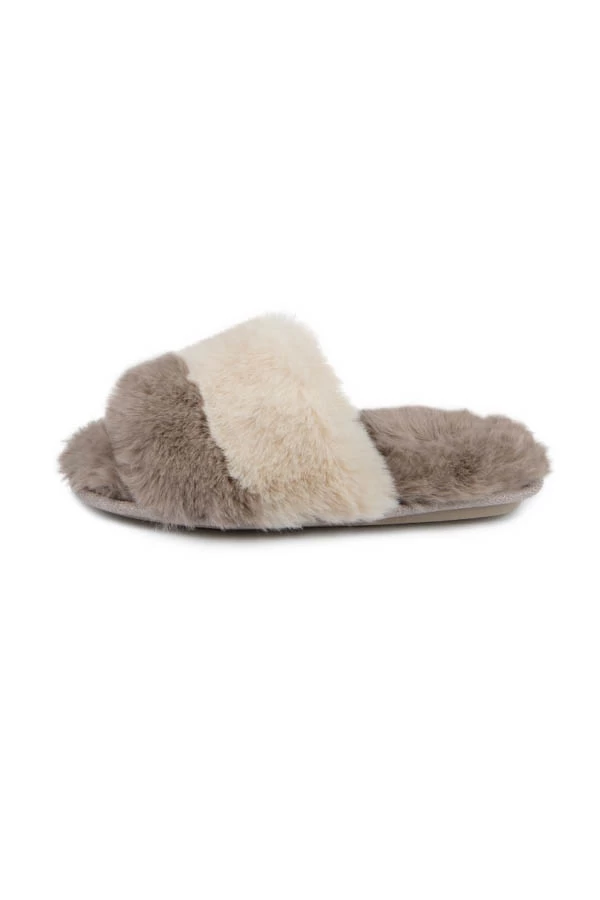 Natural Totes Faux Fur Slider Slippers 4 Natural Totes Faux Fur Slider Slippers - Image 4