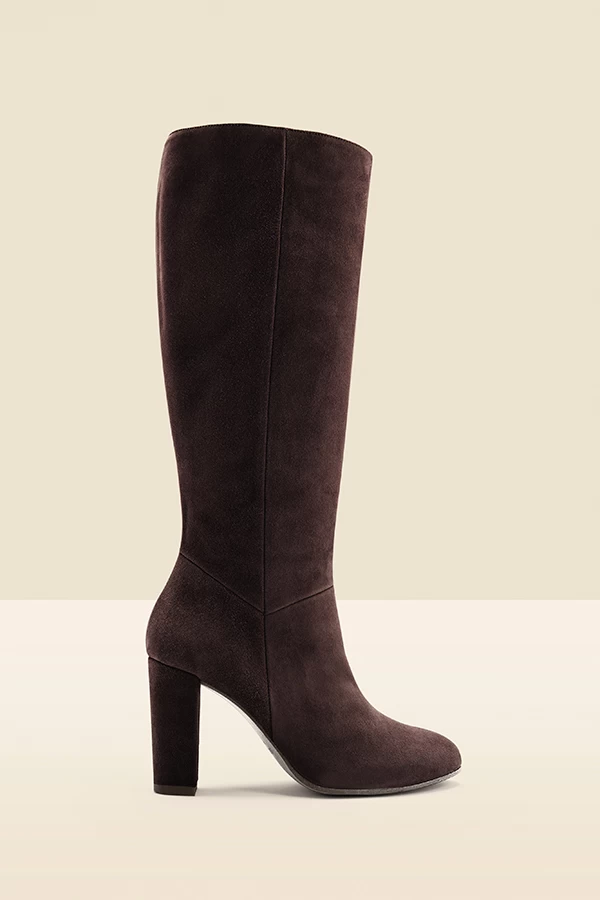 Blake Chocolate Brown Suede Knee High Boot 2 Blake Chocolate Brown Suede Knee High Boot - Image 2