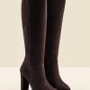 Blake Chocolate Brown Suede Knee High Boot