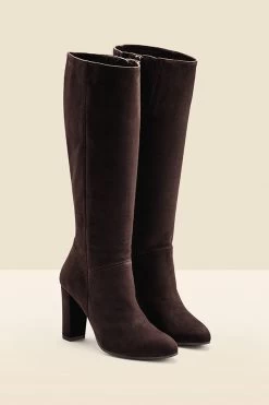 Blake Chocolate Brown Suede Knee High Boot