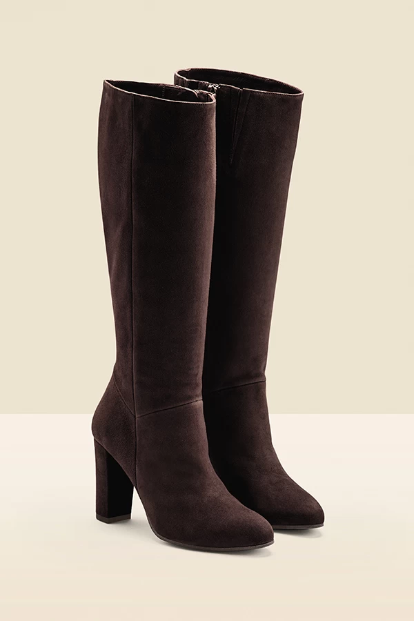Blake Chocolate Brown Suede Knee High Boot 1 Blake Chocolate Brown Suede Knee High Boot