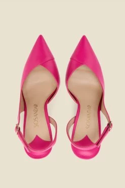 Carmen Hot Pink Leather Slingback Court Shoe 12 Carmen Hot Pink Leather Slingback Court Shoe -Trendora Shop web carmen pink 2