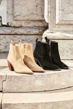 Coco Tan Suede Stack Heel Western Boot -Trendora Shop web crop 1 a19sl004rd s21tw039 140 2