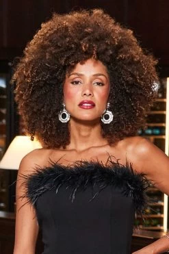 Silver Oversized Rhinestone Round Drop Earrings -Trendora Shop web crop 2310 06 a23dj034bk0001 06 103