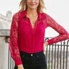 Hot Pink Luxe Lace Shirt