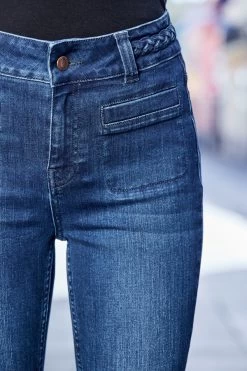 Indigo Blue Braid-Detail Kick Flare Jeans 9 Indigo Blue Braid-Detail Kick Flare Jeans -Trendora Shop web rt 12 s23tw063cr0001 s23bd014io003w 404