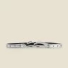 Silver Patent Leather Slim Waist Belt With Silver Clasp