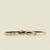 Gold Patent Leather Slim Waist Belt With Gold Clasp