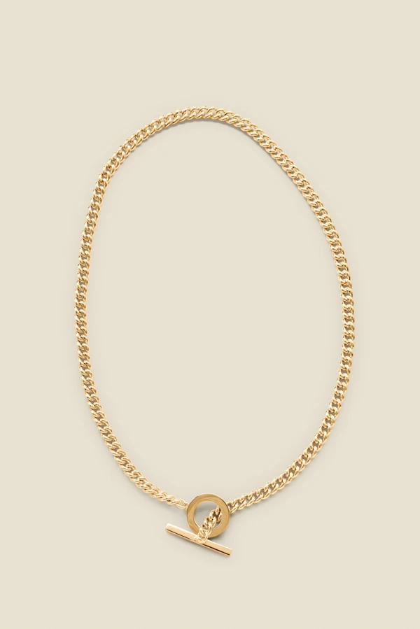 Gold Plated Toggle Detail Necklace 2 Gold Plated Toggle Detail Necklace - Image 2