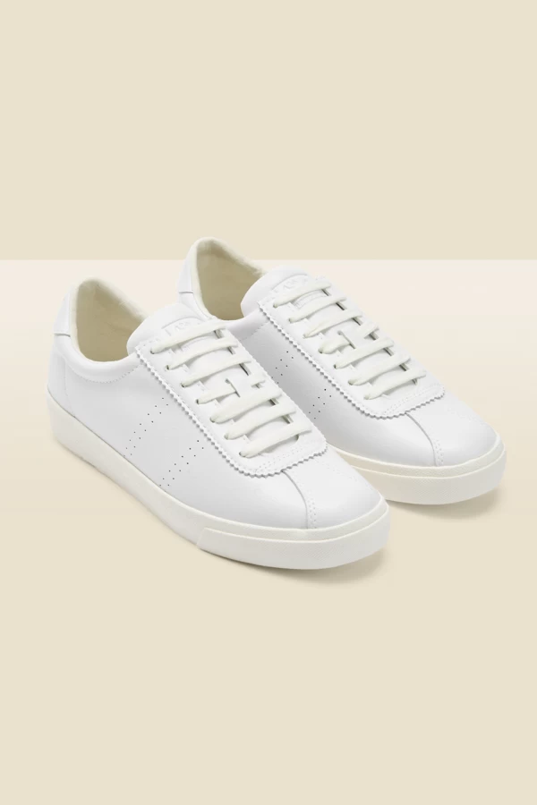 Superga 2843 Club S White Vegan Leather Trainers 1 Superga 2843 Club S White Vegan Leather Trainers