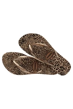Havaianas Leopard Slim Flip Flops -Trendora Shop web s22fw025mc0003 4