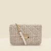 Natural Boucle Clasp Detail Cross Body Bag