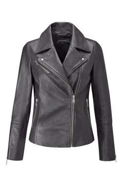 Charcoal Grey Leather Biker Jacket 12 Charcoal Grey Leather Biker Jacket -Trendora Shop web sa18or15 grey leather biker jacket