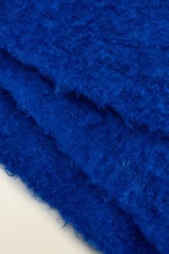 Cobalt Blue Chunky Knit Scarf -Trendora Shop web scarf c