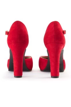 Red Suede Shoe -Trendora Shop web ss18fw03 red suede closed toe sandal 03