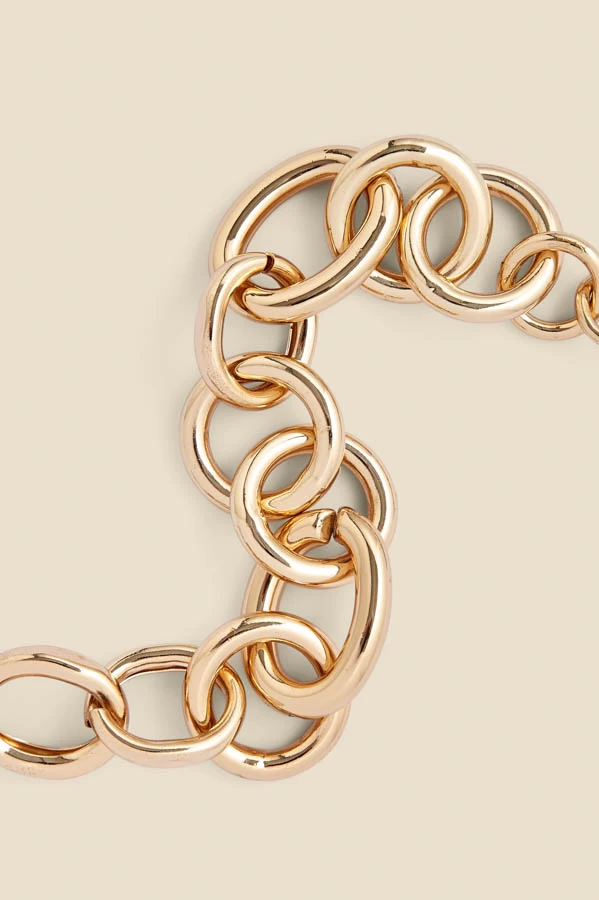 Gold Chunky Contrast Toggle Detail Bracelet 2 Gold Chunky Contrast Toggle Detail Bracelet - Image 2